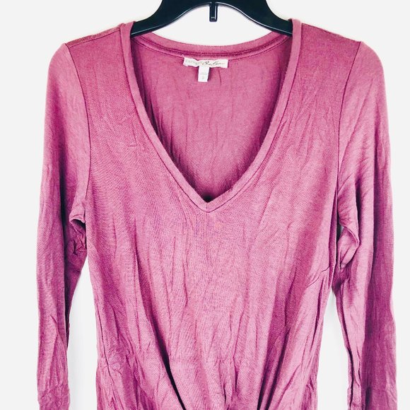 Used small purple Express long sleeve soft blouse - Picture 1 of 6